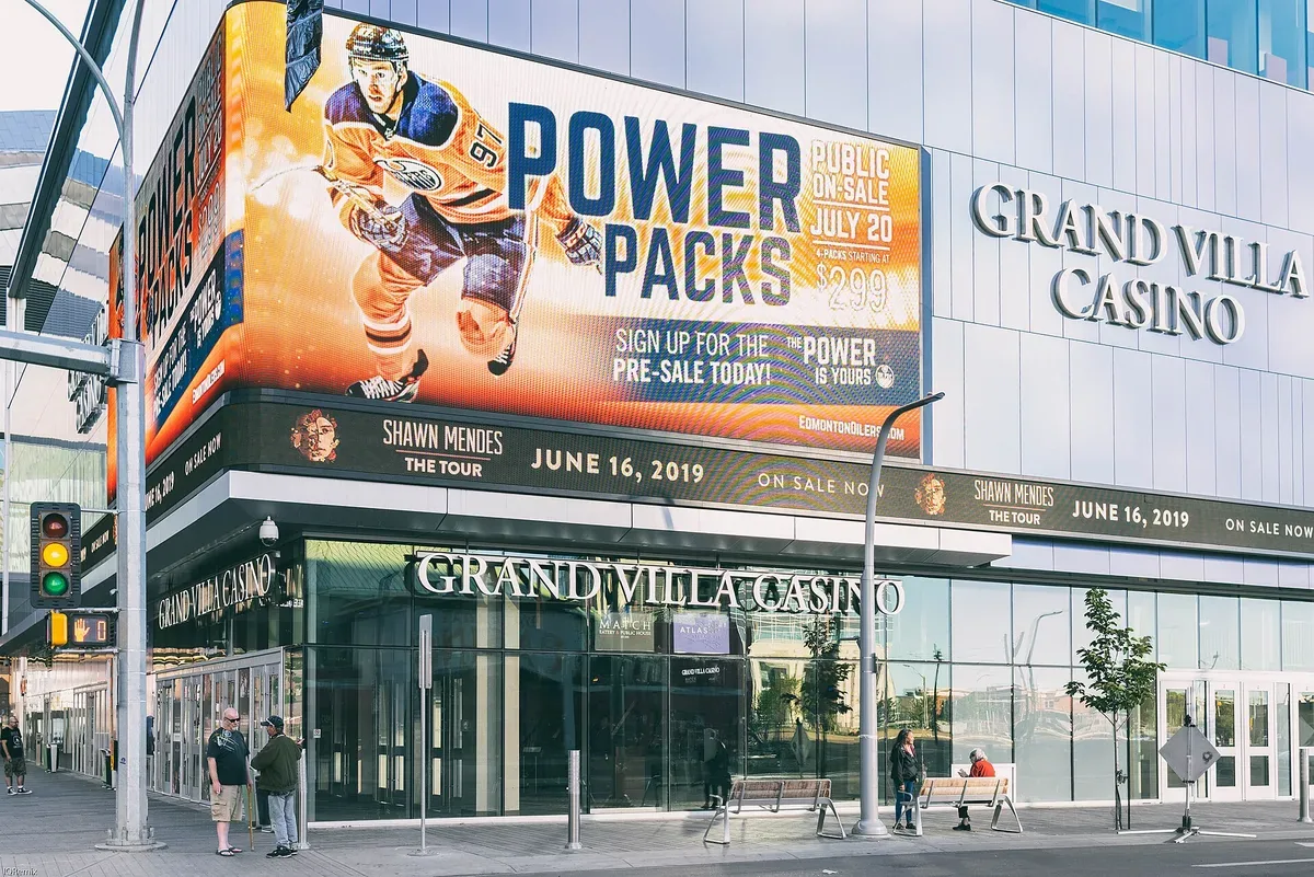 Entrance of the Grand Villa Casino in Edmonton’s ICE District