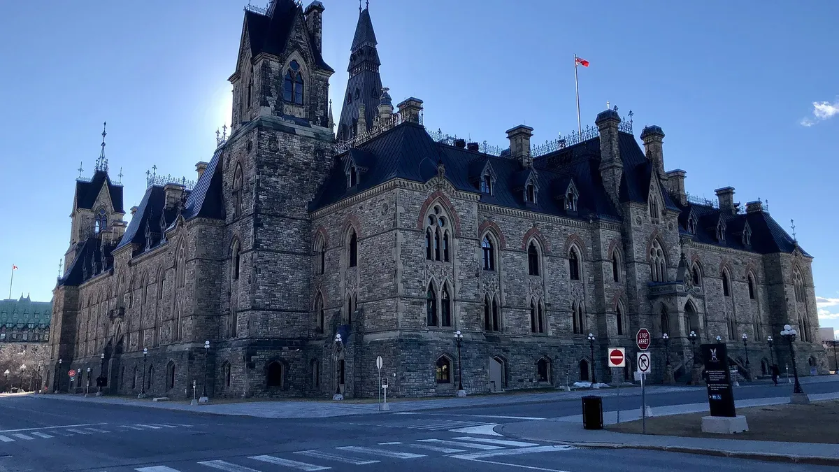 West Block of the Parliament of Canada on Parliament Hill, Ottawa
